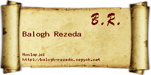 Balogh Rezeda névjegykártya